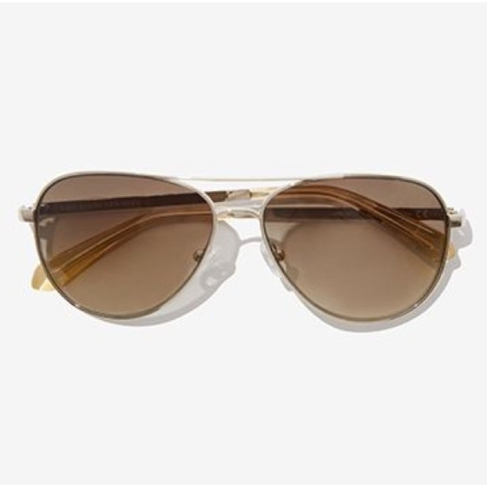 Kate Spade Women's Emmaline/S J5GHA Gold Aviator Sunglasses NEW IN BAG $129 MSRP - Picture 6 of 10